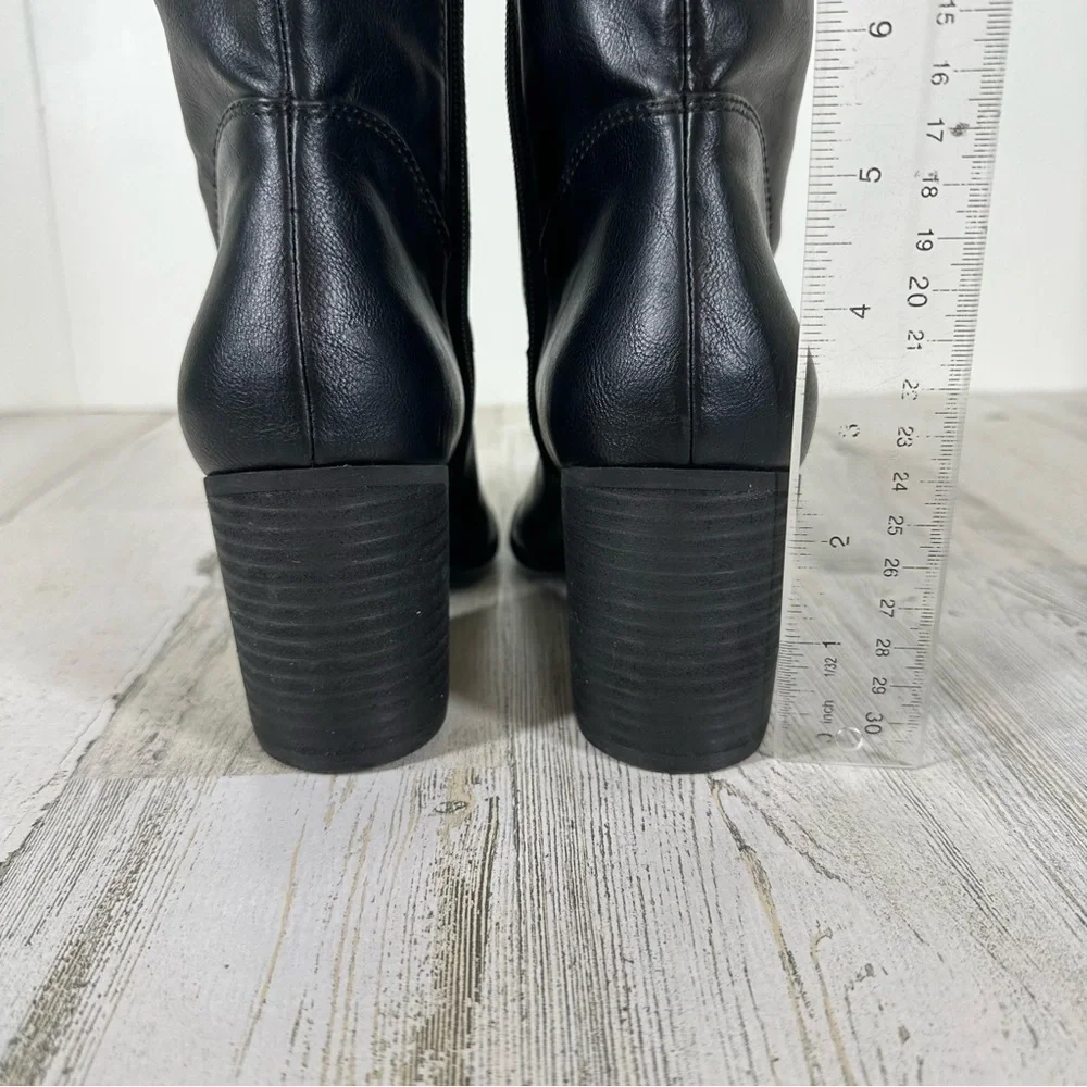 NEW BP. Luke‎ Black Side Zip Block Heel Over The Knee Boots #993